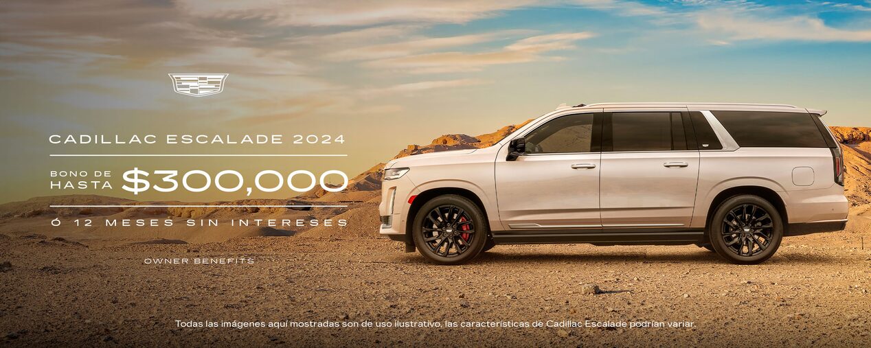 ¡Comienza a experimentar el máximo lujo, confort y poder! Estrena una Cadillac Escalade 2024 y obtén un bono de hasta $300,000 o 12 MSI