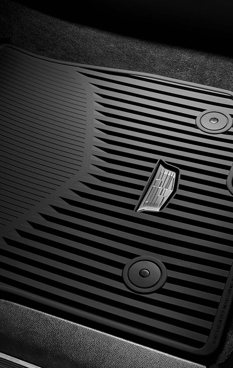 Tapete de vinil rígido de primera fila con logo para tu camioneta Cadillac Escalade 2023