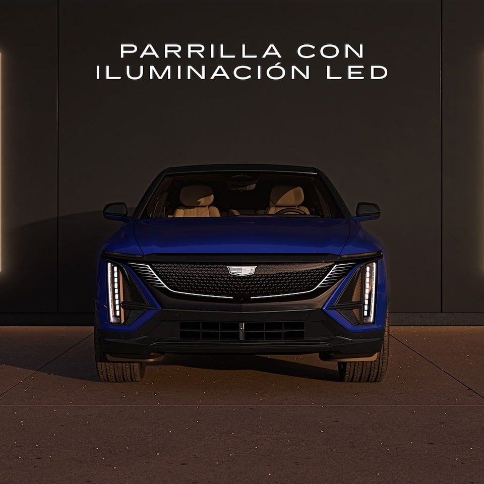 Lujosa y moderna parrilla con iluminación LED en Cadillac Lyriq 
