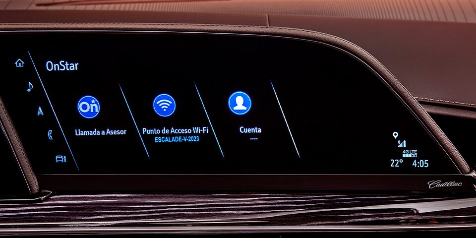 Camioneta grande de lujo, Cadillac Escalade-V 2024, equipada con tecnología OnStar que brinda respuesta automática de accidentes