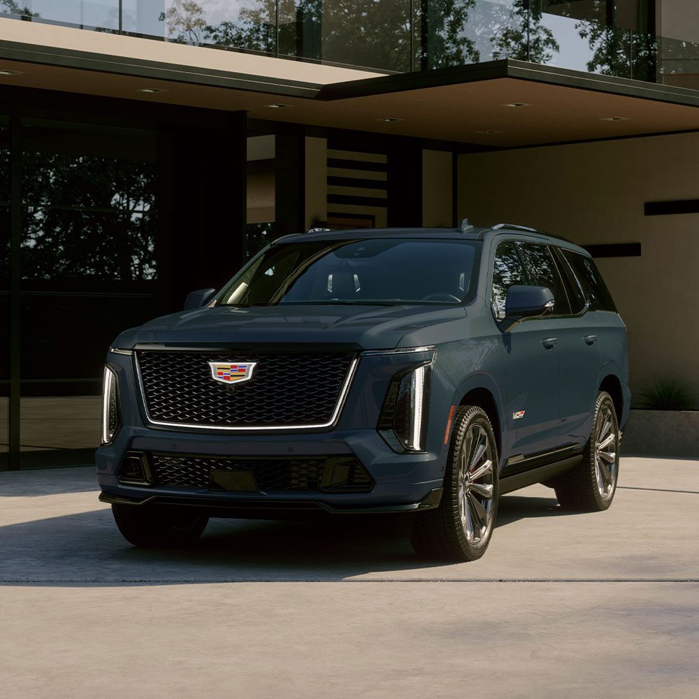 Renovado e icónico diseño exterior de la nueva Cadillac Escalade-V 2025, camioneta grande de lujo