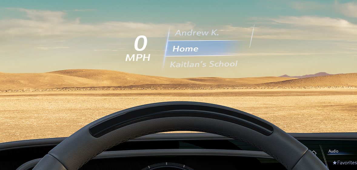 Head-up display en la nueva Cadillac Escalade-V 2025, camioneta grande de lujo