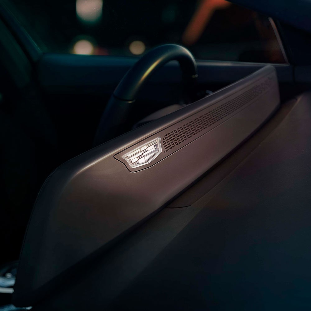Emblema Cadillac en la nueva SUV 100% eléctrica, Optiq