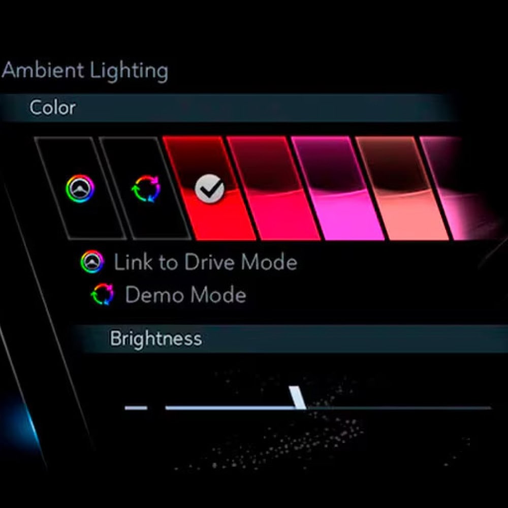 Iluminación ambiental con 126 colores diferentes en Cadillac Escalade-V 2026