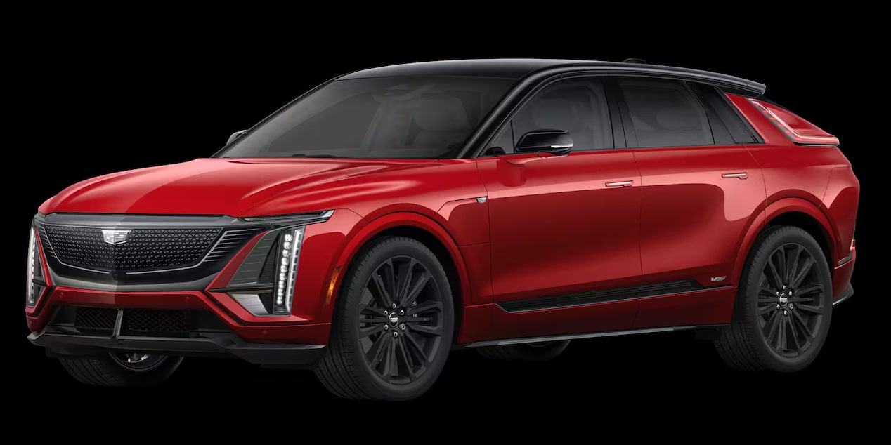 Cadillac Lyriq-V color Radiant Red Tint Metallic