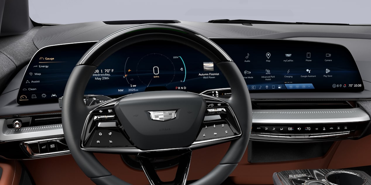 Cadillac OPTIQ 2027 con pantalla LED extendida de 33 pulgadas