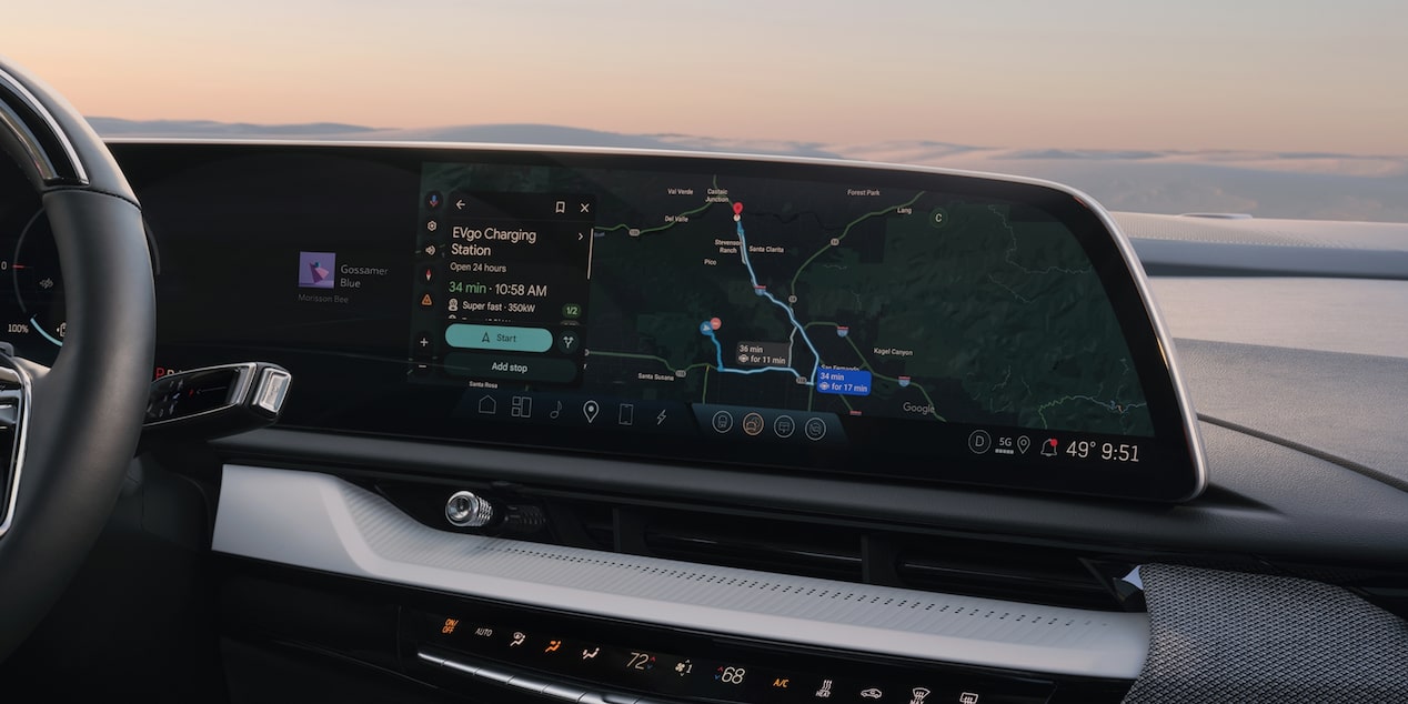 Cadillac OPTIQ 2027 con Google integrado en la pantalla central