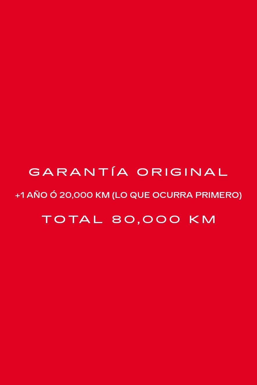 Garantía original más 1 año o 20,000 km
