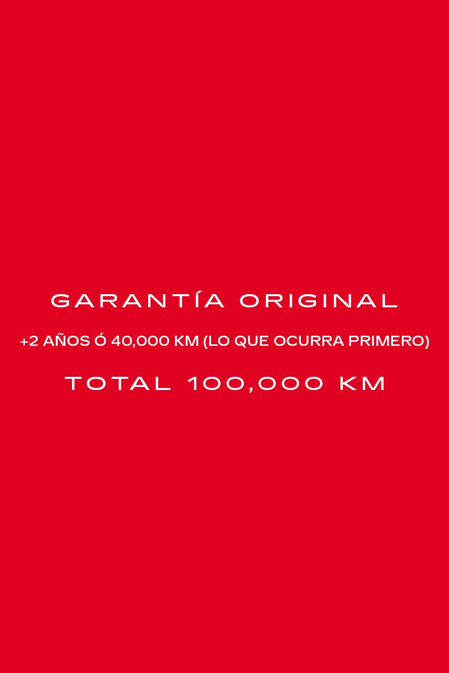 Garantía original más 2 años o 40,000 km